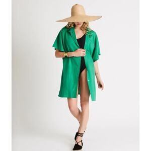 My Bodhi Cover Up Shirt Dress Linen Blend| Summer Coastal Chic Travel Lounge